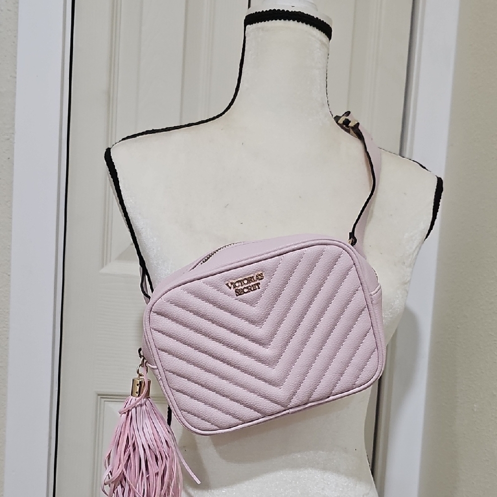 Victoria's Secret Pink Chevron Crossbody Bag
